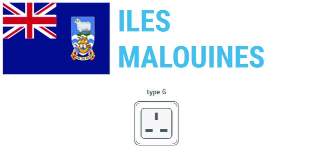 Prises électriques aux îles Malouines