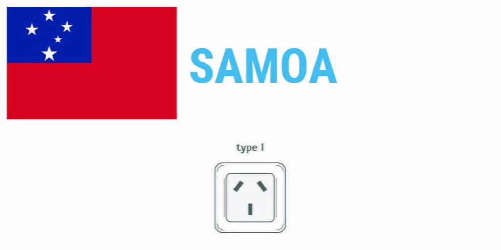 Prises électriques à Samoa